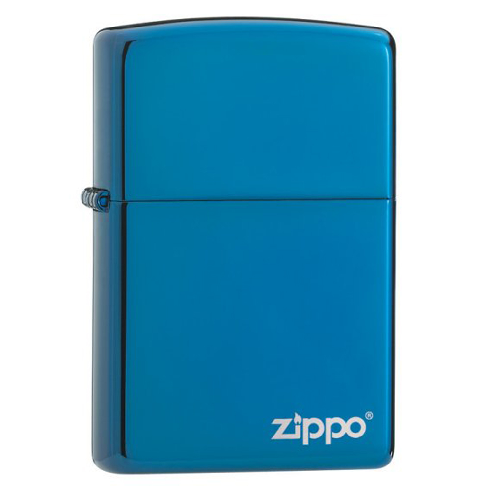 hộp quẹt zippo Sapphire Blue Logo ntz383