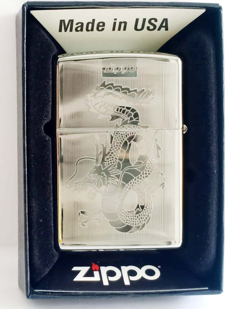 Zippo bong trang khac 2 mat hinh rong Z718